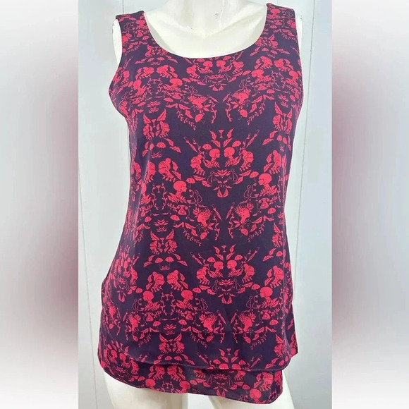 Cabi Top Women's Printed Sleeveless Layering Top Tunic Sleeveless Size Small S - Picture 1 of 8